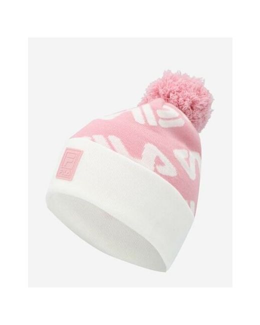 Fila Шапка демисезон/зима с помпоном размер 54 розовый