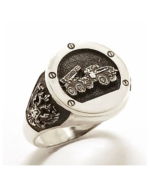 Tutushkin Jeweler Печатка 01-16-0044-0-185 серебро 925 проба оксидирование размер 18.5 серебряный