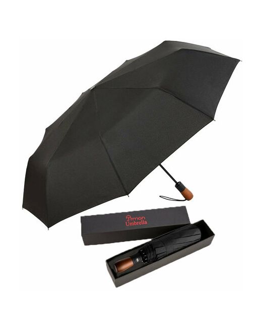 Arman Umbrella Зонт автомат 3 сложения купол 104 см. 10 спиц деревянная ручка система антиветер чехол в комплекте подарочной упаковке