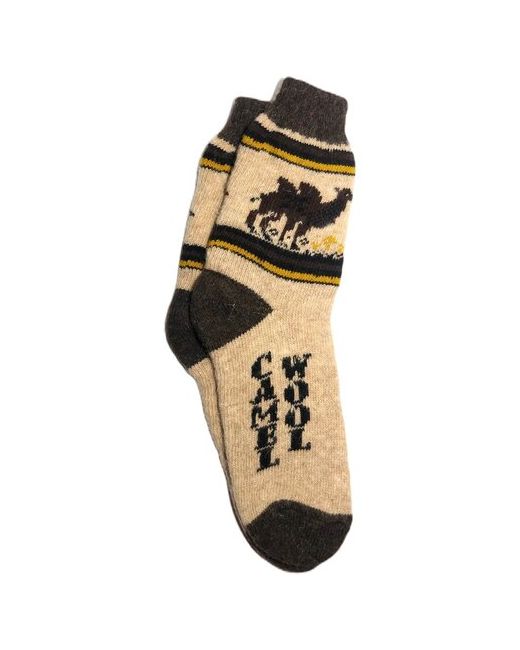 komoD носки 1 пара классические вязаные размер 39/44 желтый бежевый
