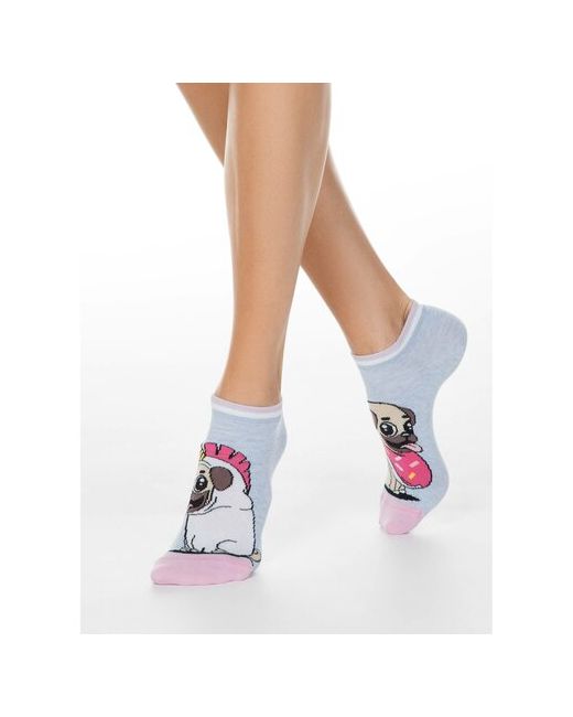 CONTE Elegant носки укороченные фантазийные размер 23-25 розовый