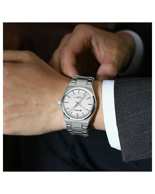 Curren Наручные часы Часы наручные на металлическом браслете классический дизайн серебряный