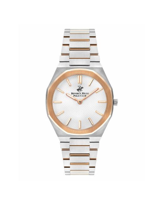 Beverly Hills Polo Club Наручные часы Американские BP3374X.330 с минеральным стеклом белый серебряный