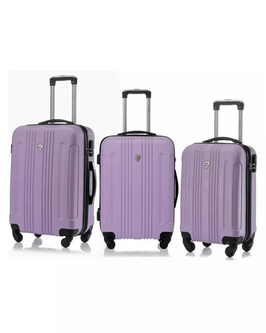 L'Case Комплект чемоданов 3 шт. водонепроницаемый опорные ножки на боковой стенке 112 л размер S