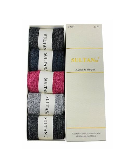 Sultan носки высокие подарочная упаковка ослабленная резинка ароматизированные 5 пар размер 37/41 мультиколор