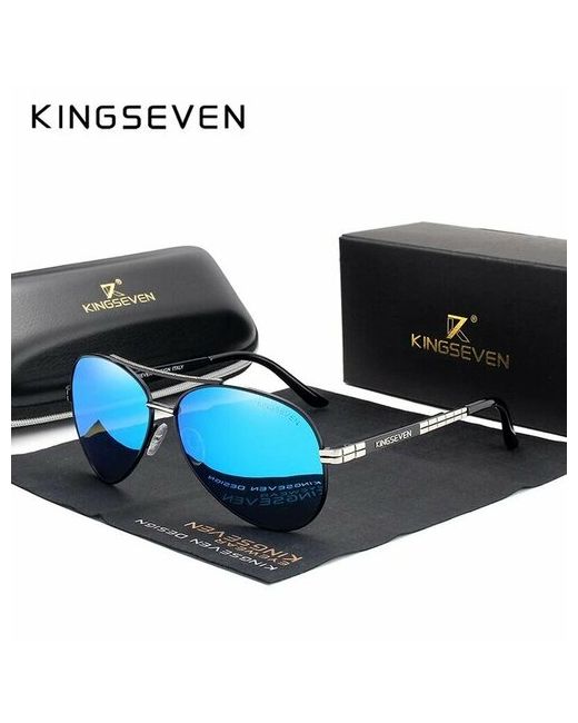 Kingseven Солнцезащитные очки авиаторы складные поляризационные с защитой от УФ для серебряный