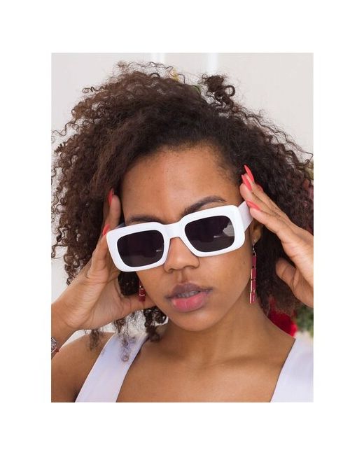 Неушанка Солнцезащитные очки прямоугольные оправа пластик с защитой от УФ для