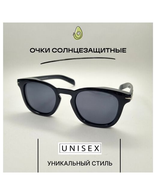 Avocado Солнцезащитные очки шестиугольные оправа складные с защитой от УФ черный