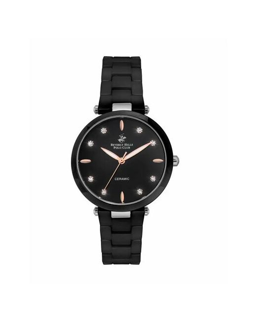 Beverly Hills Polo Club Наручные часы Американские с минеральным стеклом BP3102X.350 гарантией черный серебряный