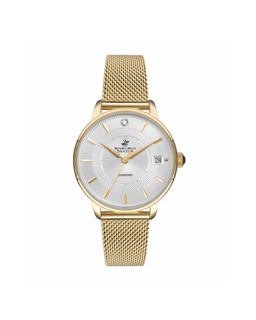Beverly Hills Polo Club Наручные часы Американские с минеральным стеклом BP3292X.130 гарантией серебряный золотой