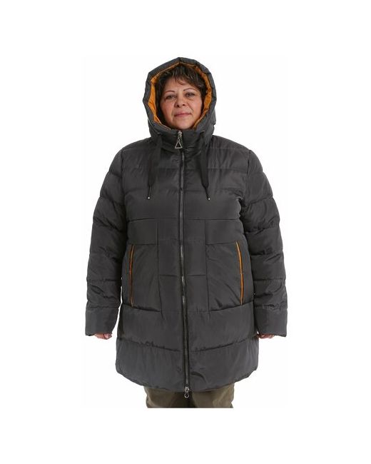 Modtex Куртка зимняя средней длины силуэт свободный размер 64