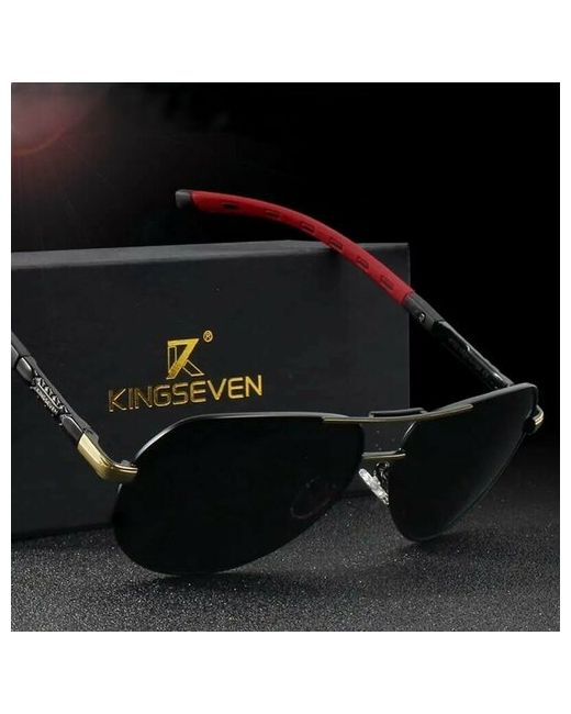 Kingseven Солнцезащитные очки авиаторы складные поляризационные с защитой от УФ для красный