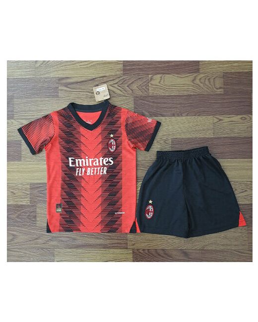 Спорт Стиль Форма футбольная футболка и шорты размер S черный красный