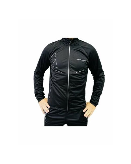 Fischer Куртка для бега средней длины силуэт прилегающий без капюшона воздухопроницаемая влагоотводящая ветрозащитная водонепроницаемая размер 52