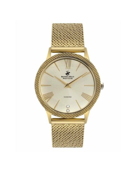 Beverly Hills Polo Club Наручные часы Американские с минеральным стеклом BP3107X.110 гарантией золотой