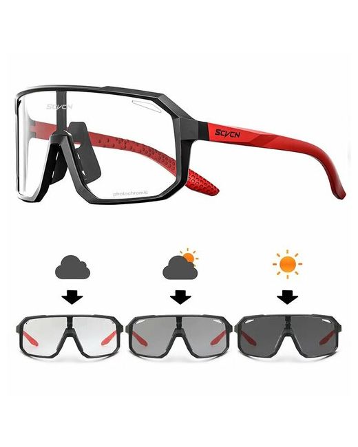 Kapvoe Солнцезащитные очки ударопрочные складные спортивные фотохромные для красный