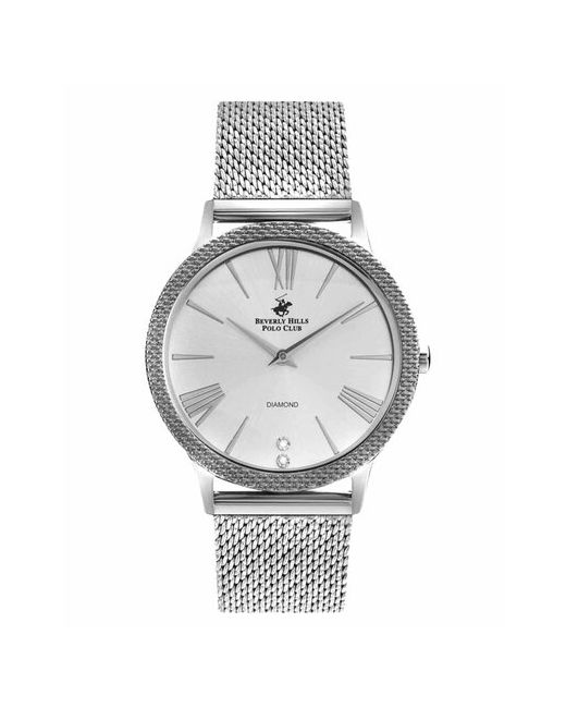 Beverly Hills Polo Club Наручные часы Американские с минеральным стеклом BP3107X.330 гарантией серебряный белый