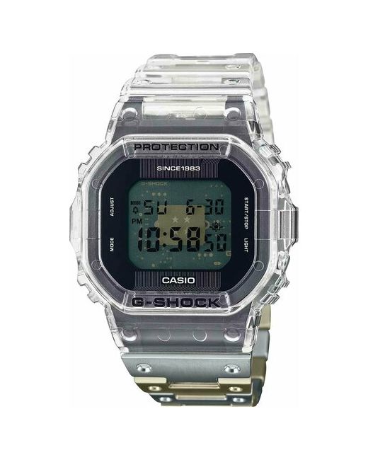 Casio Наручные часы Японские наручные G-SHOCK DWE-5640RX-7ER с хронографом черный серебряный