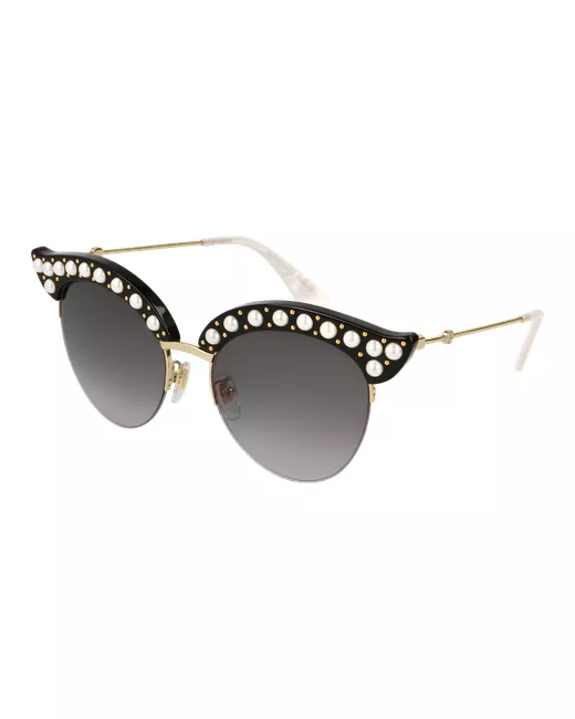 Gucci Солнцезащитные очки GG0212S 001 прямоугольные для