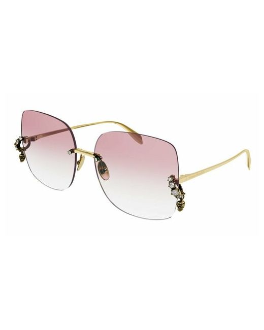 Alexander McQueen Солнцезащитные очки AM0390S 004 прямоугольные оправа для