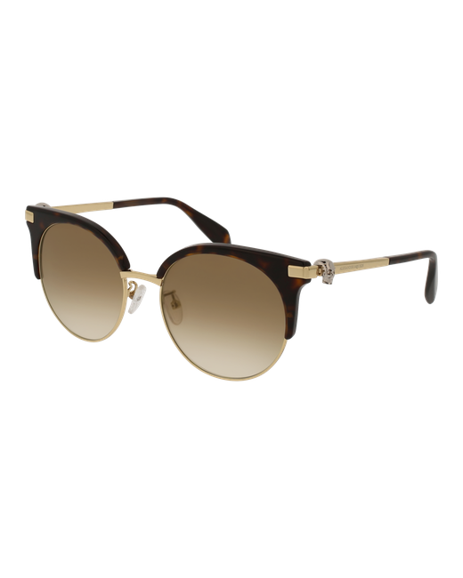 Alexander McQueen Солнцезащитные очки AM0082S 002 прямоугольные для