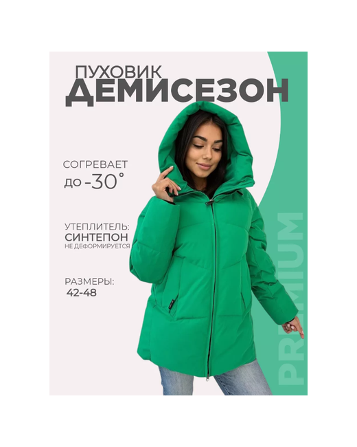 Annapurna Куртка демисезон/зима средней длины силуэт свободный капюшон карманы размер L