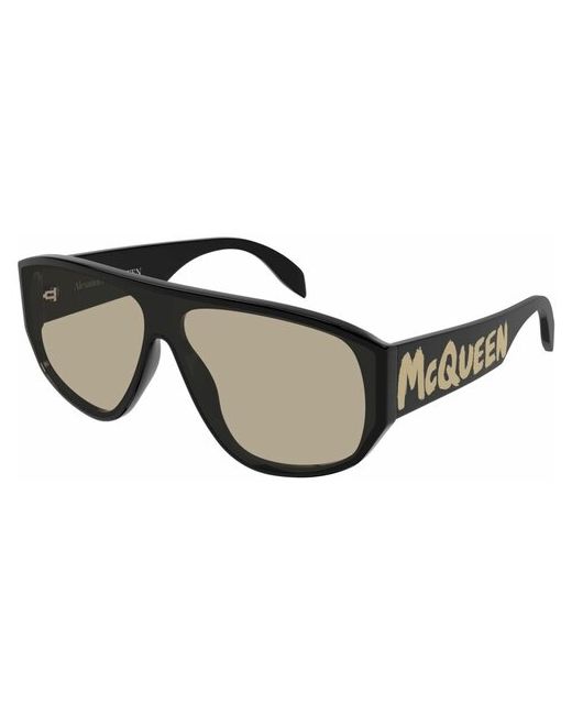 Alexander McQueen Солнцезащитные очки AM0386S 002 прямоугольные для
