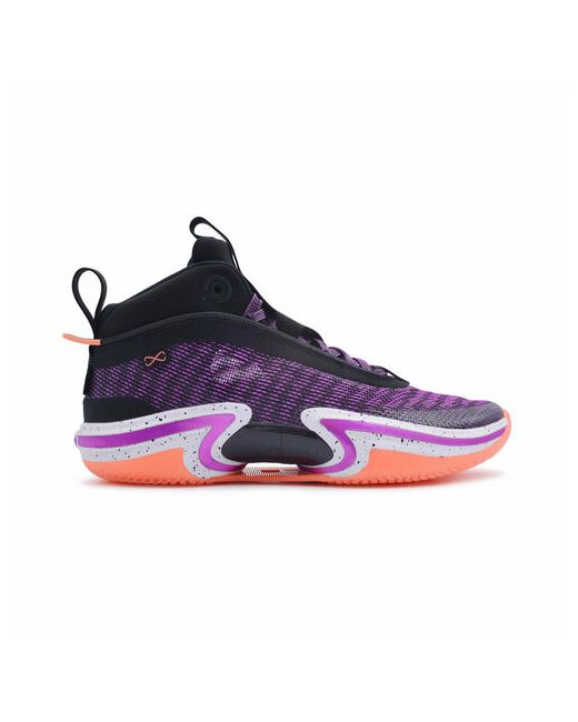 Jordan Кроссовки баскетбольные воздухопроницаемые размер 9.5 US черный фиолетовый