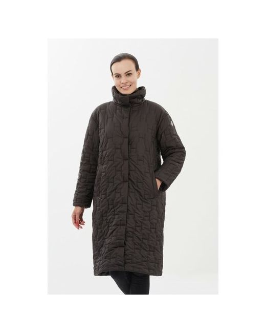 Madzerini Пальто демисезонное силуэт полуприлегающий удлиненное размер 44 черный