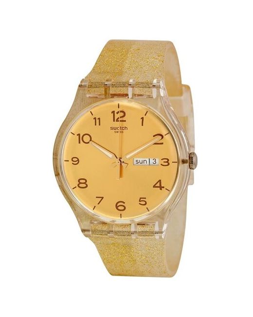 Swatch Наручные часы SUOK704 серебряный золотой
