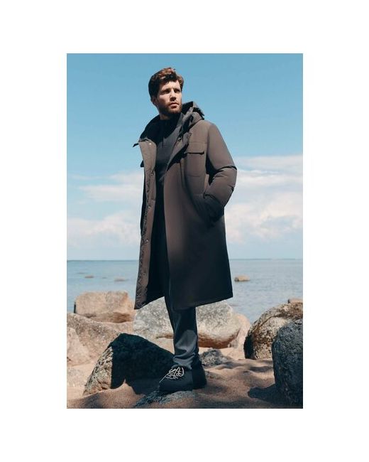 Baon Куртка демисезон/зима силуэт свободный водонепроницаемая ветрозащитная карманы несъемный капюшон дополнительная вентиляция манжеты стеганая подкладка размер 54