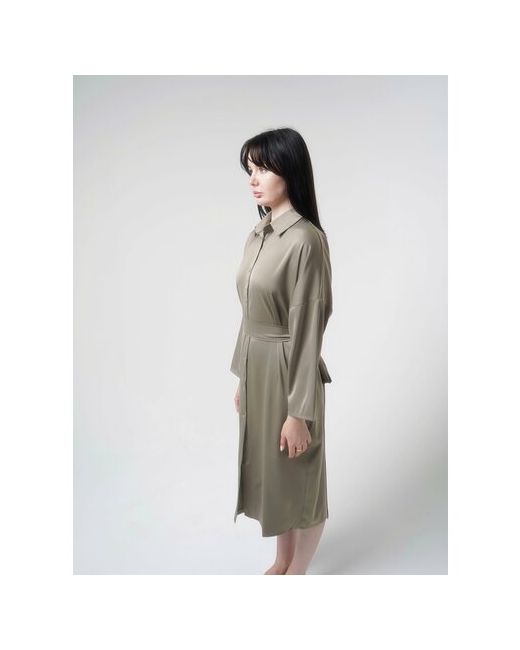 Suji. Платье полуприлегающее макси размер OS зеленый