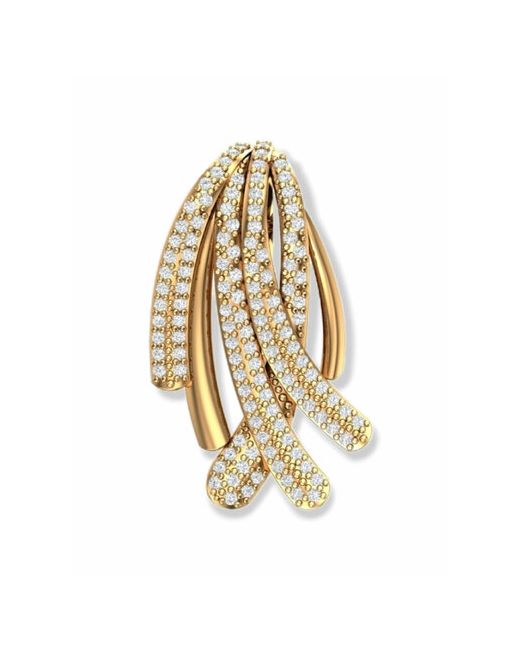Pokrovsky Jewelry Подвеска золото с бесцветными фианитами 4100841-00770