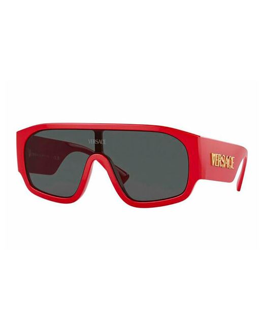 Versace Солнцезащитные очки монолинза оправа красный