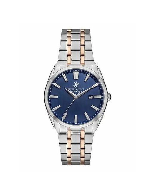 Beverly Hills Polo Club Наручные часы Американские с минеральным стеклом BP3356X.590 гарантией синий серебряный