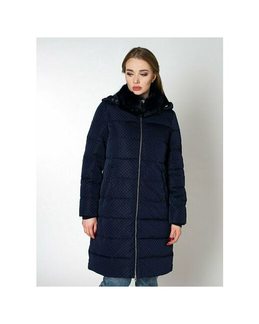Riches Куртка демисезон/зима удлиненная силуэт прямой карманы ветрозащитная съемный капюшон утепленная размер 50