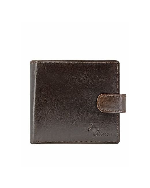 Pellecon Портмоне 113-301-2 гладкая фактура на кнопках 3 отделения для банкнот карт и монет потайной карман подарочная упаковка