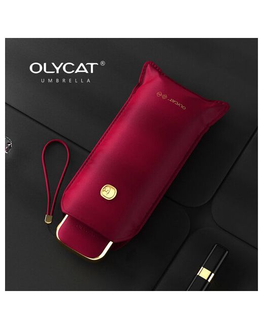 Olycat Мини-зонт автомат бордовый