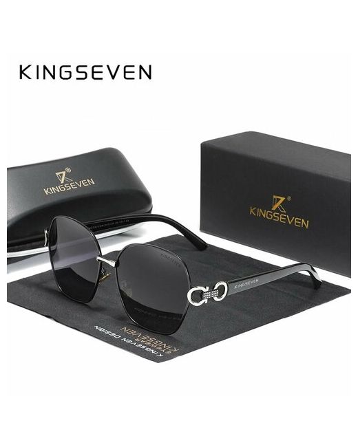 Kingseven Солнцезащитные очки бабочка оправа пластик с защитой от УФ поляризационные для черный