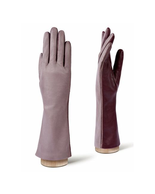 Eleganzza Перчатки демисезонные натуральная кожа подкладка размер 7.5 розовый