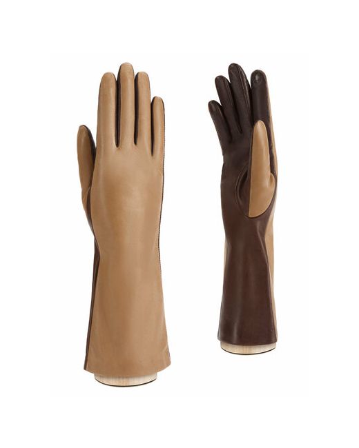 Eleganzza Перчатки зимние натуральная кожа подкладка сенсорные размер 7 бежевый