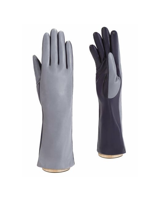 Eleganzza Перчатки зимние натуральная кожа подкладка сенсорные размер 6.5 синий