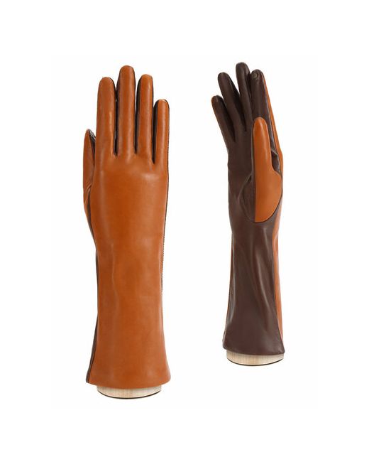 Eleganzza Перчатки зимние натуральная кожа подкладка сенсорные размер 6.5 оранжевый