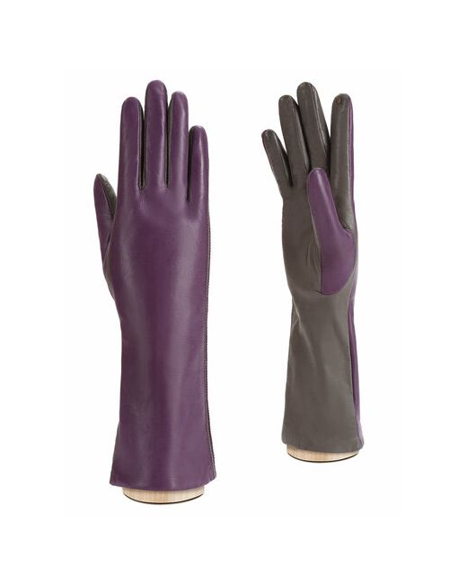 Eleganzza Перчатки зимние натуральная кожа подкладка сенсорные размер 7 фиолетовый