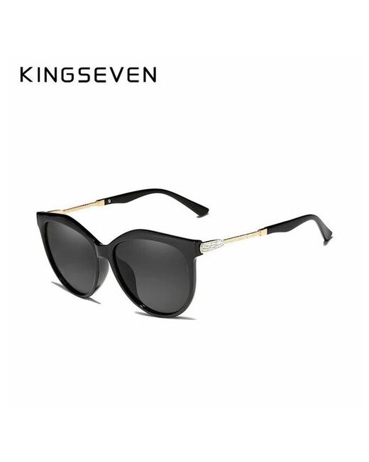 Kingseven Солнцезащитные очки кошачий глаз складные поляризационные с защитой от УФ для черный