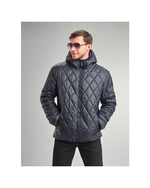 Normann Куртка демисезонная силуэт прямой несъемный капюшон стеганая размер XL 182-104