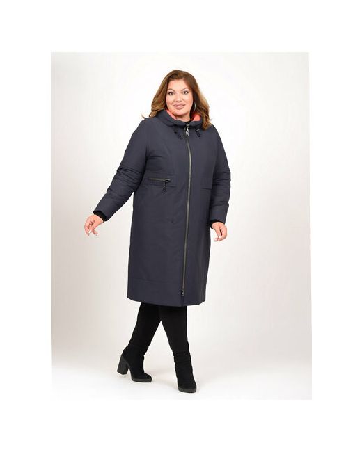 Karmelstyle Куртка зимняя удлиненная силуэт прямой размер 56