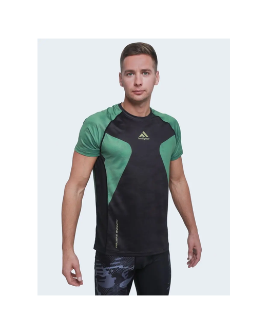iamfighter Футболка силуэт прилегающий размер XXL зеленый черный