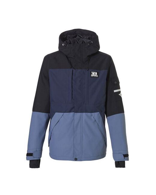 Rehall Куртка для сноубординга мембранная водонепроницаемая регулируемый капюшон вентиляция воздухопроницаемая ветрозащитная карманы карман ски-пасса регулируемые манжеты размер XXL синий черный