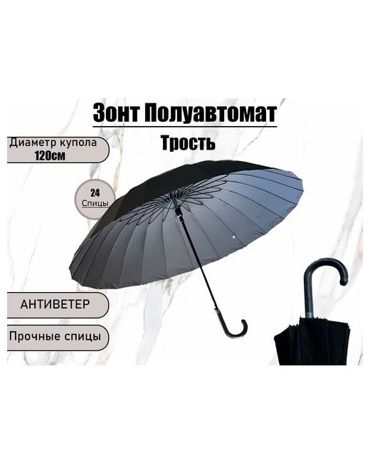 Almas Umbrella Зонт-трость полуавтомат купол 120 см. 24 спиц система антиветер для